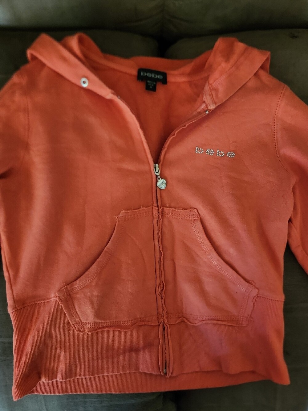 bebe Coral Zip-Up Hoodie Jacket